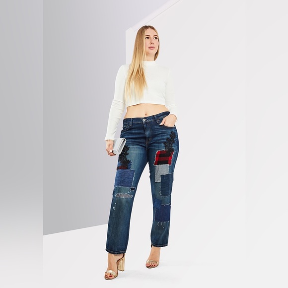 ❤️BRAND NEW Plus Size LAUREN Ralph Lauren Indigo Patchwork Jeans - Picture 14 of 14